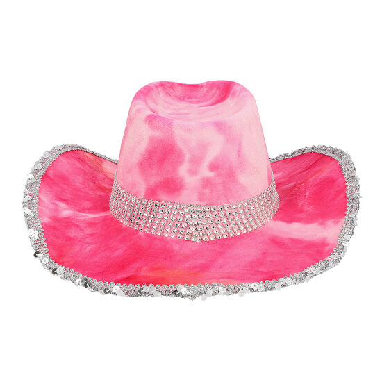 Cowboyhoed Darling Roze - Suedelook - Volwassenen 