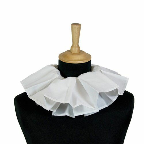 Pieten Kraag - Geplooid - Polyester - Wit