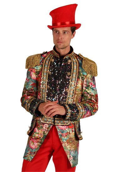 Thetru Carnavalsjas Heren - Carnevale Fi&euml;sta Rood - Kleurrijke Bloemen