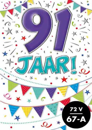 Verjaardagskaart - That Funny Age - 91 jaar - met Envelop