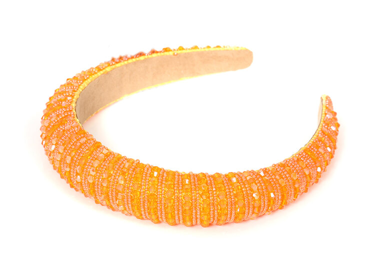 Haarband Glitter Steentjes - Oranje