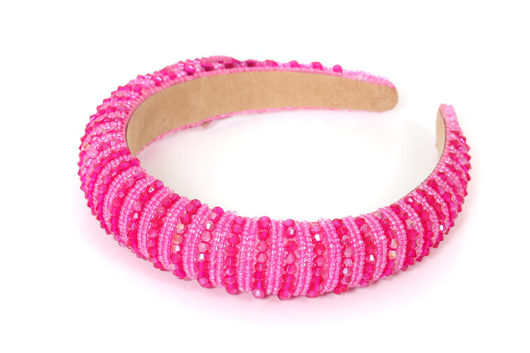 Haarband Glitter Steentjes - Roze