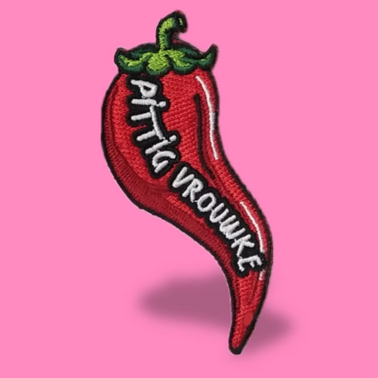 Embleem Oeteldonk - Pittig Vrouwke - Rode Peper