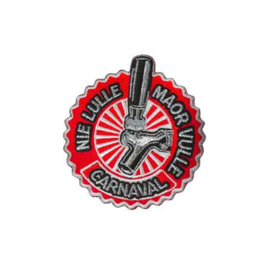 Embleem Oeteldonk - Nie Lulle Moar Vulle - Rood-Wit