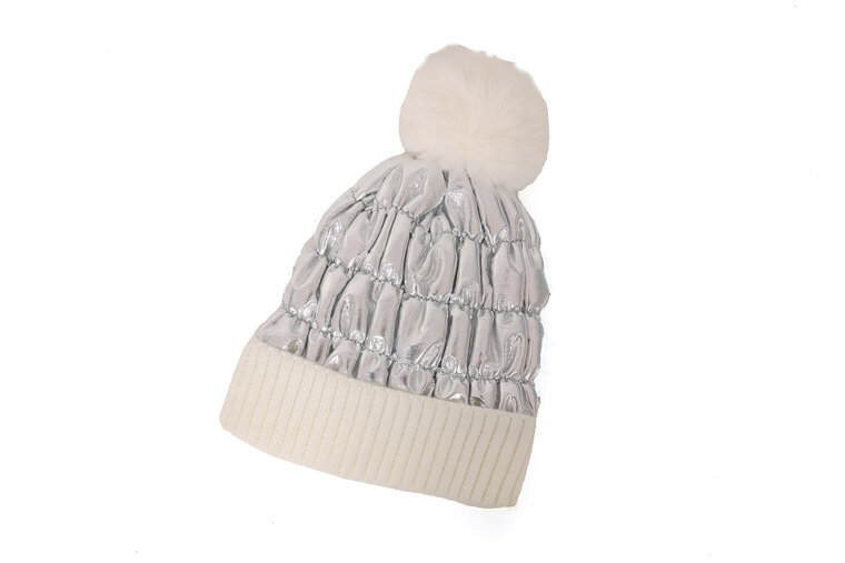 Skimuts Pluche - Metallic Zilver - Volwassenen