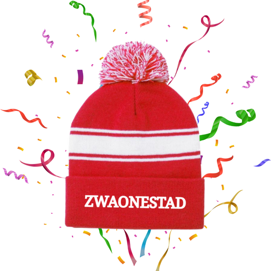 Huusse - Zwaonestad Muts - Rood-Wit
