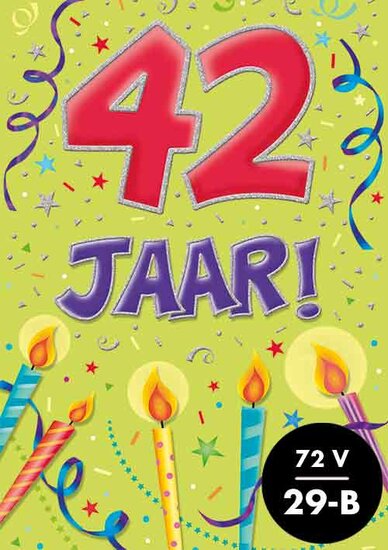 Verjaardagskaart - That Funny Age - 42 jaar - met Envelop