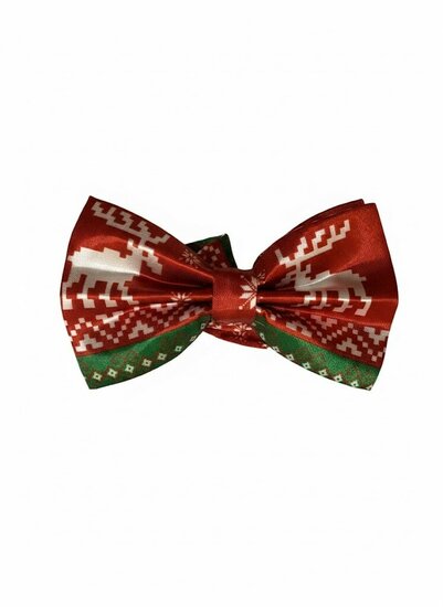 Vlinderstrik Kerst - Rood Groen 