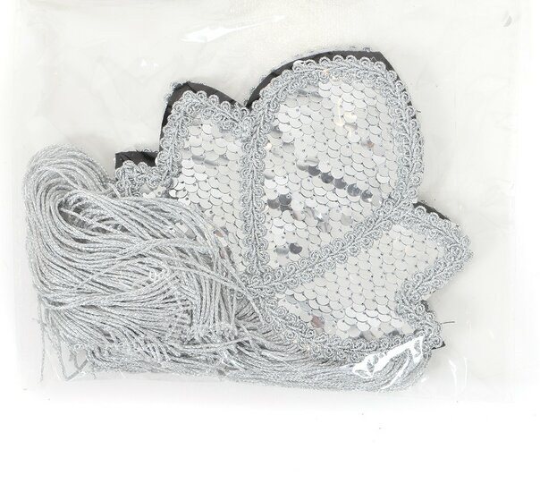 Epauletten - Zilver - Pailletten