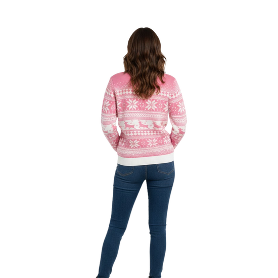 Foute Kersttrui Pink Gingerbread