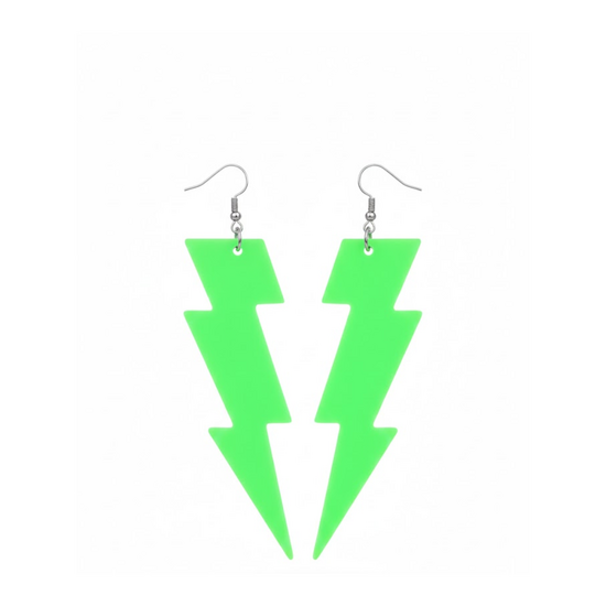 Oorbellen - Flash - Neon Groen