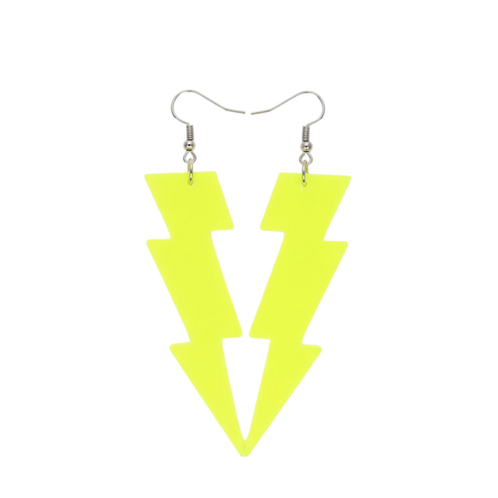 Oorbellen - Flash - Neon Geel