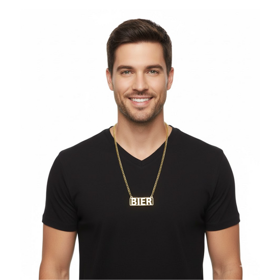 Ketting Bier Goud - Oktoberfest - Jaren 80 Disco - Foute Party
