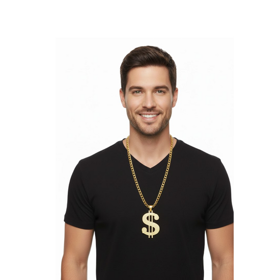 Ketting $ Dollar teken goud zware kwaliteit