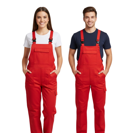 Tuinbroek Rood - Polyester Katoen - Volwassenen