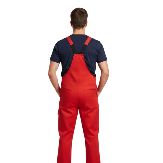 Tuinbroek Rood - Polyester Katoen - Volwassenen