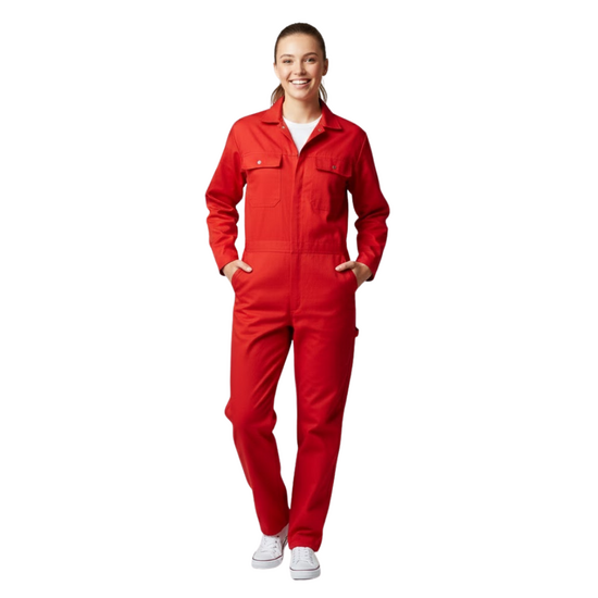 Overall Rood - Jumpsuit Polyester Katoen - Volwassenen