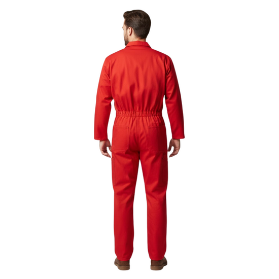 Overall Rood - Jumpsuit Polyester Katoen - Volwassenen