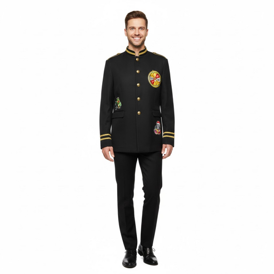 Oeteldonk Carnavalsjas Kort Zwart - Unieke Badges - Heren