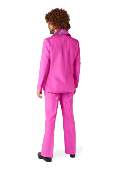 Suitmeister Kostuum - Disco Suit 2 delig - Roze - Volwassenen