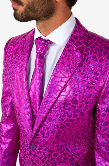 Opposuits - Carnavalskleding Heren -  Peppy Pink 3-delig