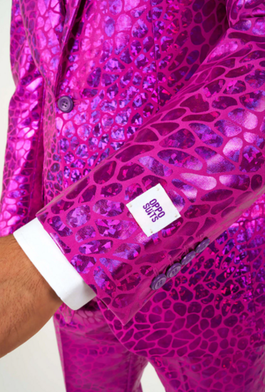 Opposuits - Carnavalskleding Heren -  Peppy Pink 3-delig