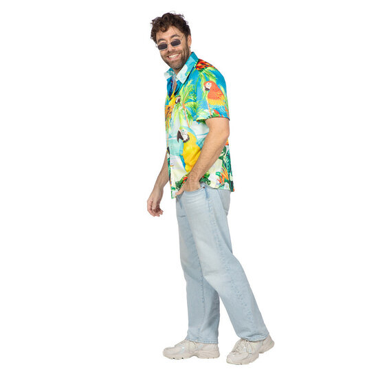 Hawaii blouse - Papegaai - Heren