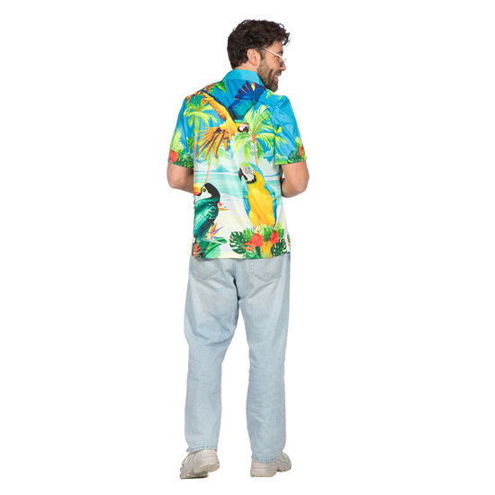 Hawaii blouse - Papegaai - Heren