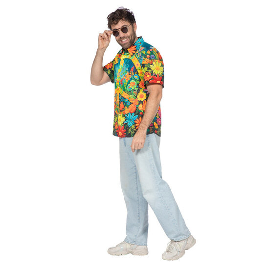 Hippie Blouse - Peace En Bloemen - Heren