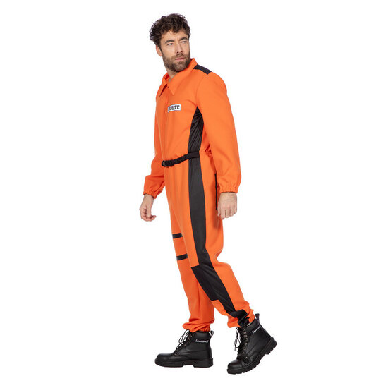 Inmate Kostuum - Overall Oranje - Prisoner Kostuum - Heren