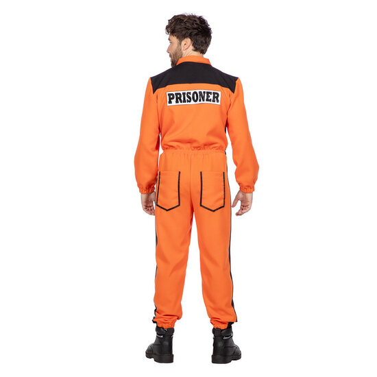 Inmate Kostuum - Overall Oranje - Prisoner Kostuum - Heren