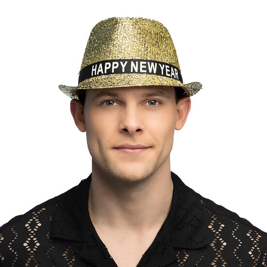 Hoed Sparkling - Happy New Year - Goud