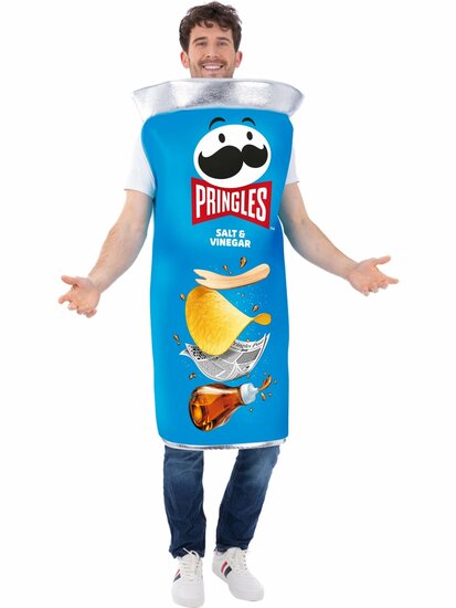 Pringles Kostuum - Salt and Vinegar - Blauw - Volwassenen