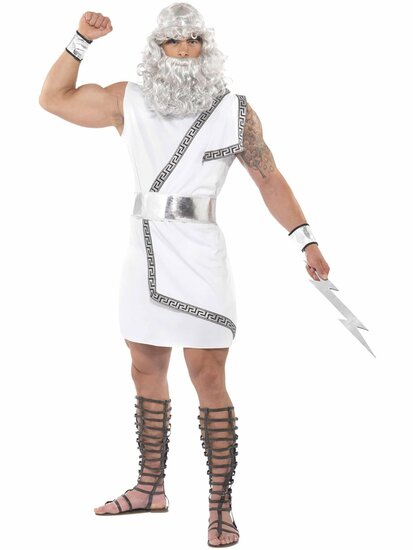 Zeus Kostuum - Grieks - Wit - Heren