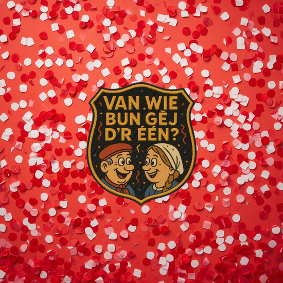 Embleem Huusse - Strijkembleem - Van Wie Bun Gej Dr Een