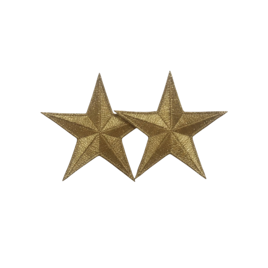 Embleem Huusse - Strijkembleem - Sterren Goud - Set van 2