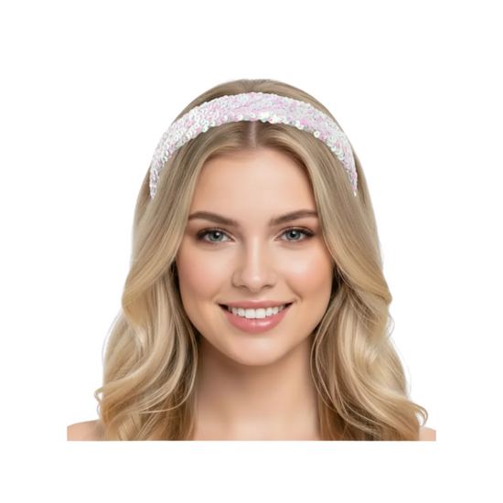 Pailletten Haarband - Parelmoer
