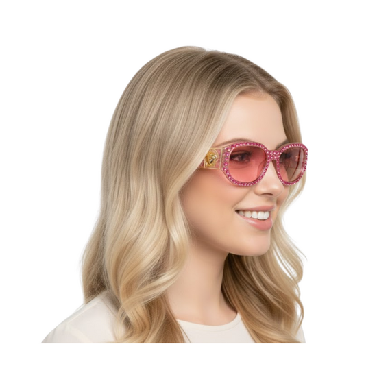 Feestbril - Bril Patty Pink - Met Steentjes - Volwassenen