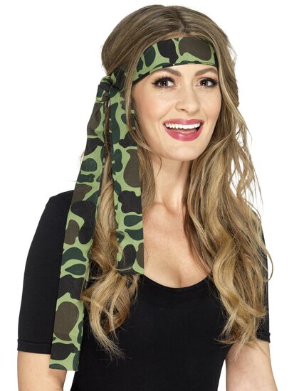 Leger Hoofdband - Army - 145 cm