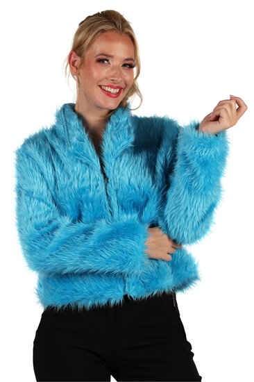 Bontjasje Turquoise - Zachte Pluche Jas - Dames