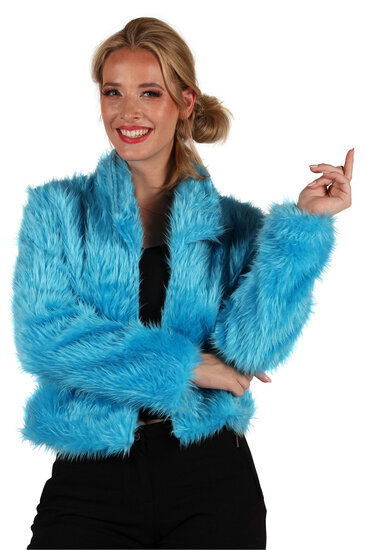 Bontjasje Turquoise - Zachte Pluche Jas - Dames