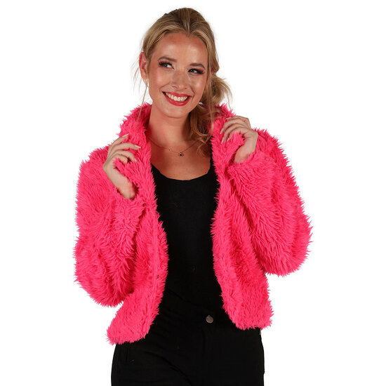 Bontjasje Roze - Zachte Pluche Jas - Dames