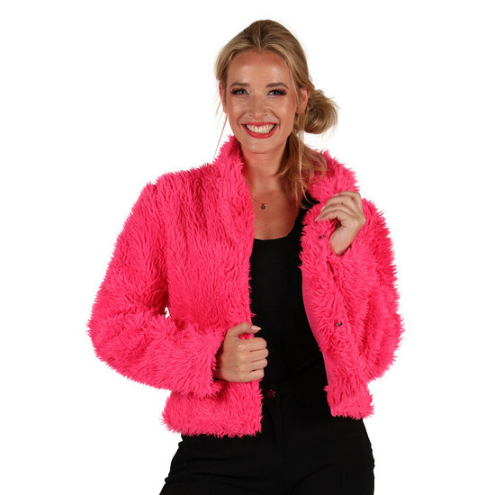 Bontjasje Roze - Zachte Pluche Jas - Dames