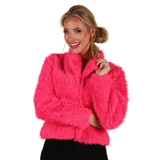 Bontjasje Roze - Zachte Pluche Jas - Dames