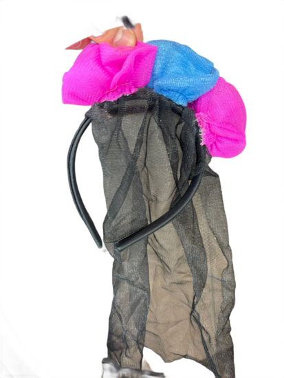 Tweedehands- Mexicaans Jurkje- Maat 164- Roze