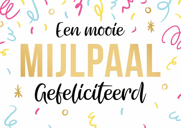 Wenskaart - Daisy - Een Mooie Mijlpaal Gefeliciteerd