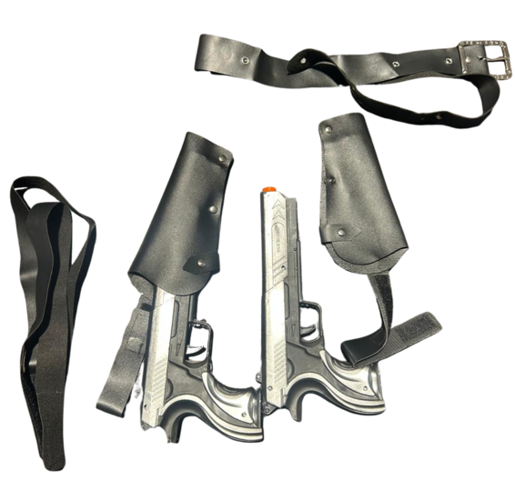 Tweedekans &ndash;  Leg strapped holster set - One sizes fits all - Zwart