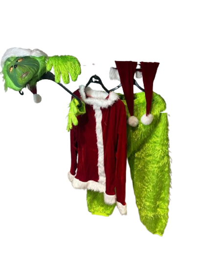 Tweedekans &ndash;  Grinch kerst outfit -  Maat onbekend - groen