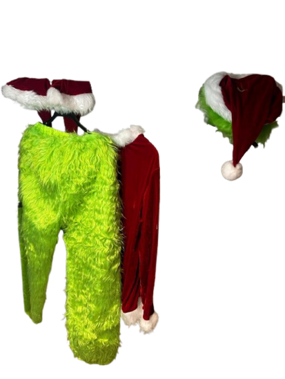 Tweedekans &ndash;  Grinch kerst outfit -  Maat onbekend - groen