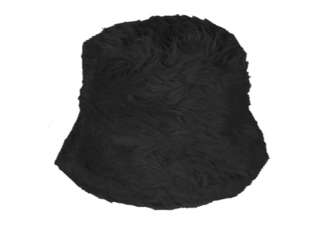 Bucket Hat Pluche - Zwart - Volwassenen